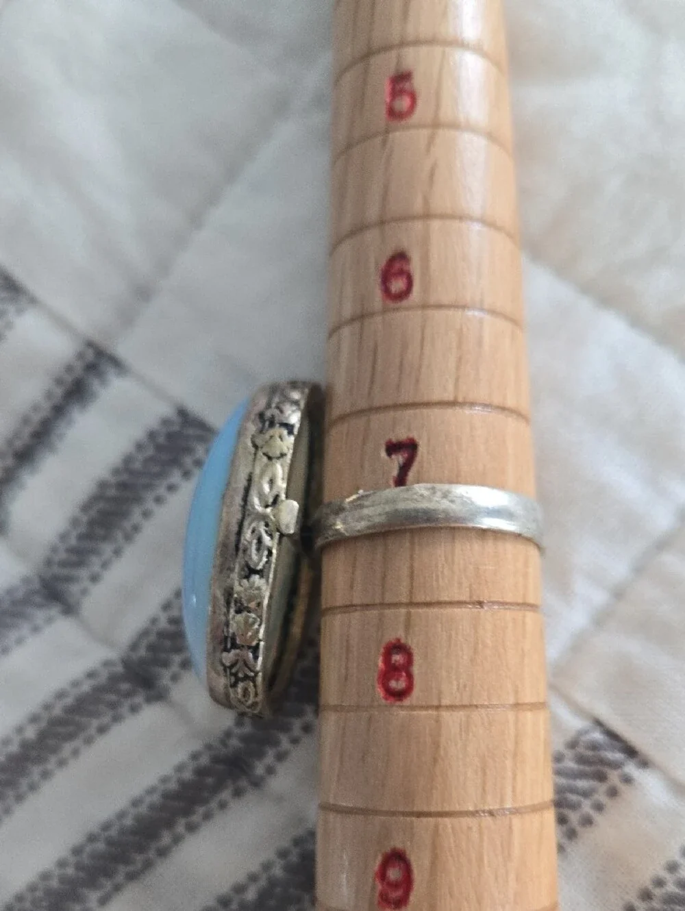 Blue Opalite Oval Cocktail Ring - SS Setting